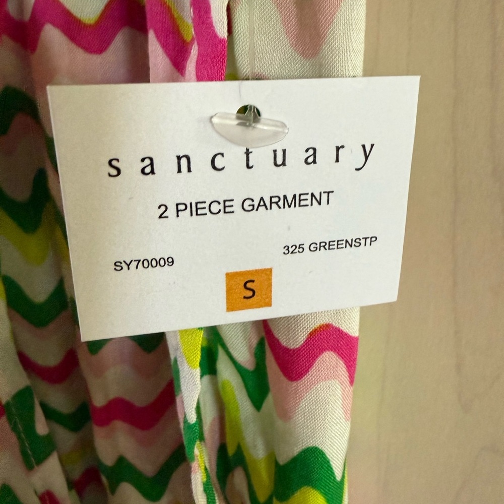 Sanctuary Multicolor Zigzag Strapless Jumpsuit NWT - image 2